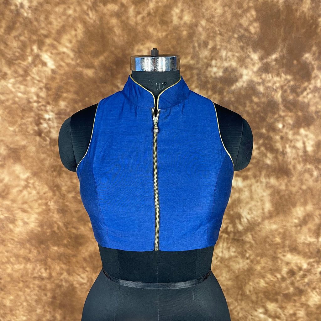 Royal Blue Silk Ready to Wear Blouse