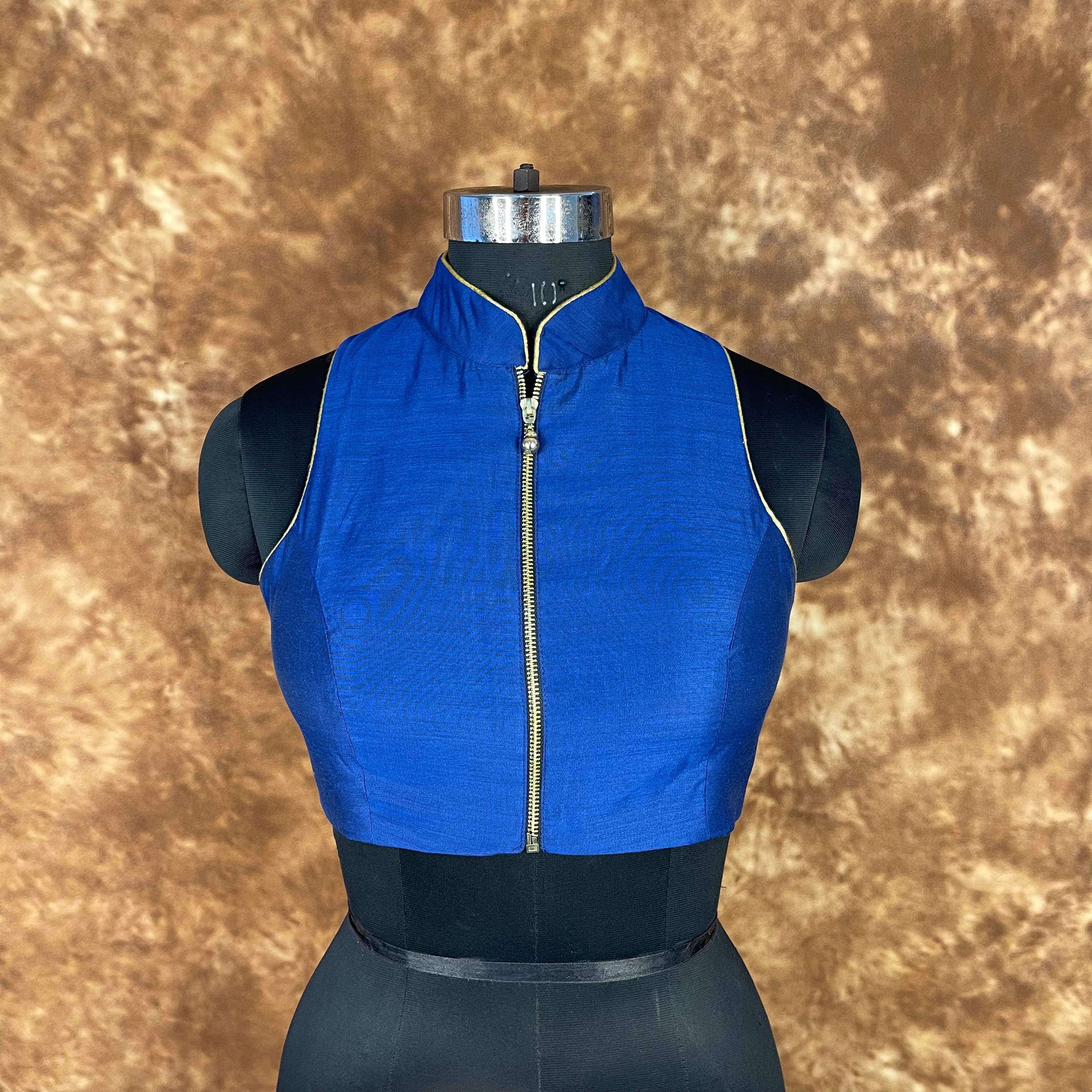 Royal Blue Silk Ready to Wear Blouse