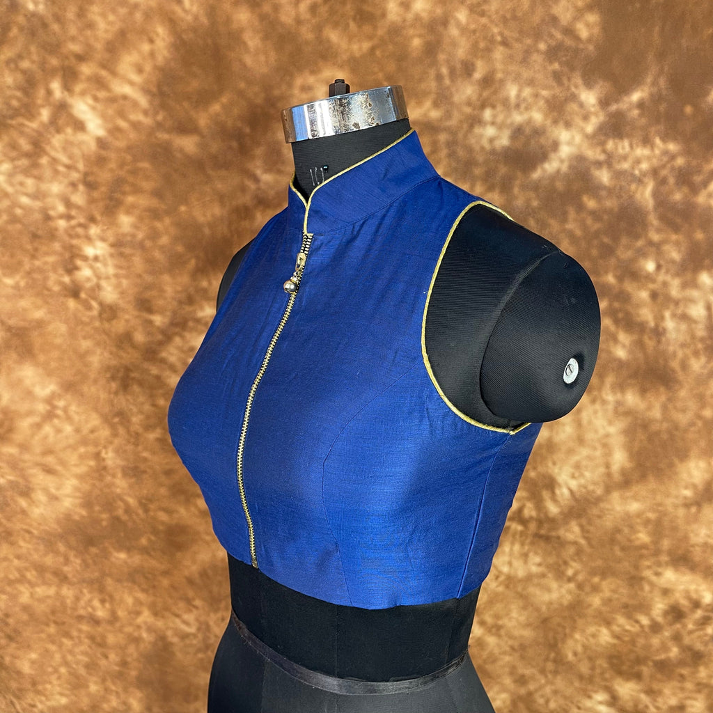 Royal Blue Silk Ready to Wear Blouse