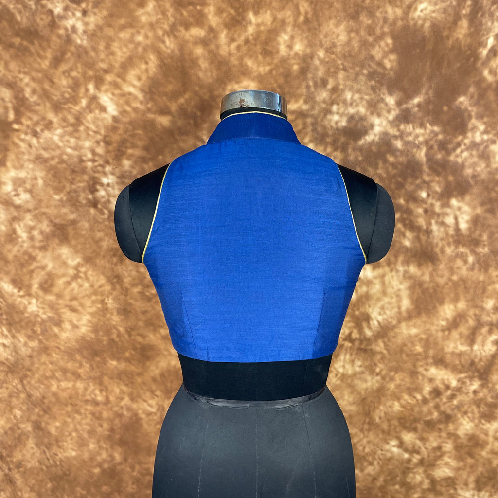 Royal Blue Silk Ready to Wear Blouse