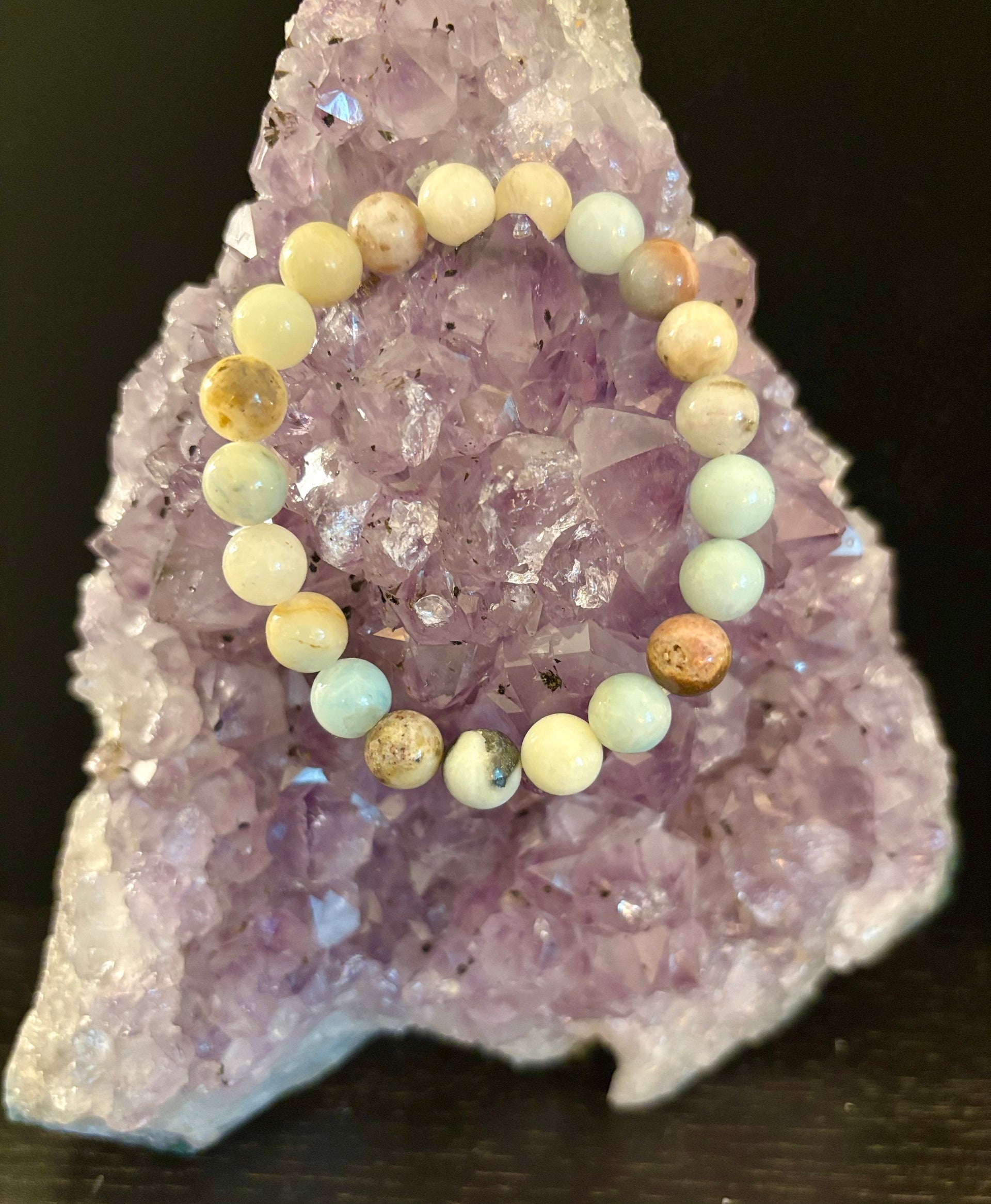 Amazonite Bracelet – Calm, Coastal Energy in Every Bead (8mm and 12mm stone sizes)