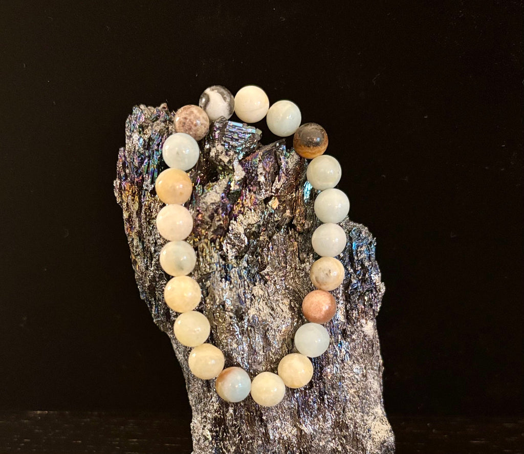 Amazonite Bracelet – Calm, Coastal Energy in Every Bead (8mm and 12mm stone sizes)