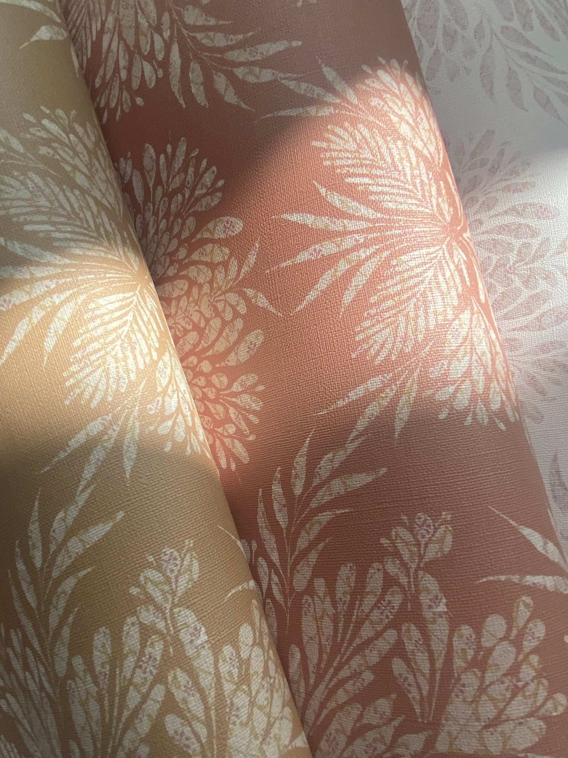 Genevieve Floral Wallpaper in Beige and Cream
