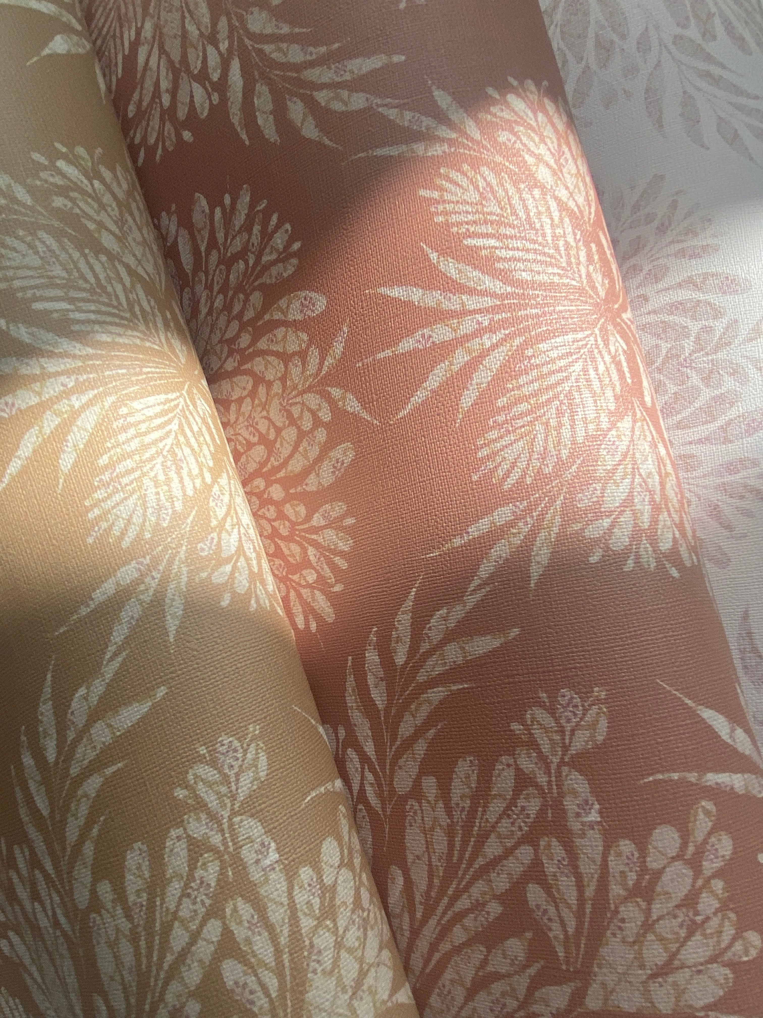 Genevieve Floral Wallpaper in Beige and Cream