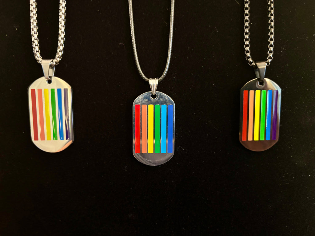 Bold Pride Dog Tag Necklace Collection – 3 Unique Styles