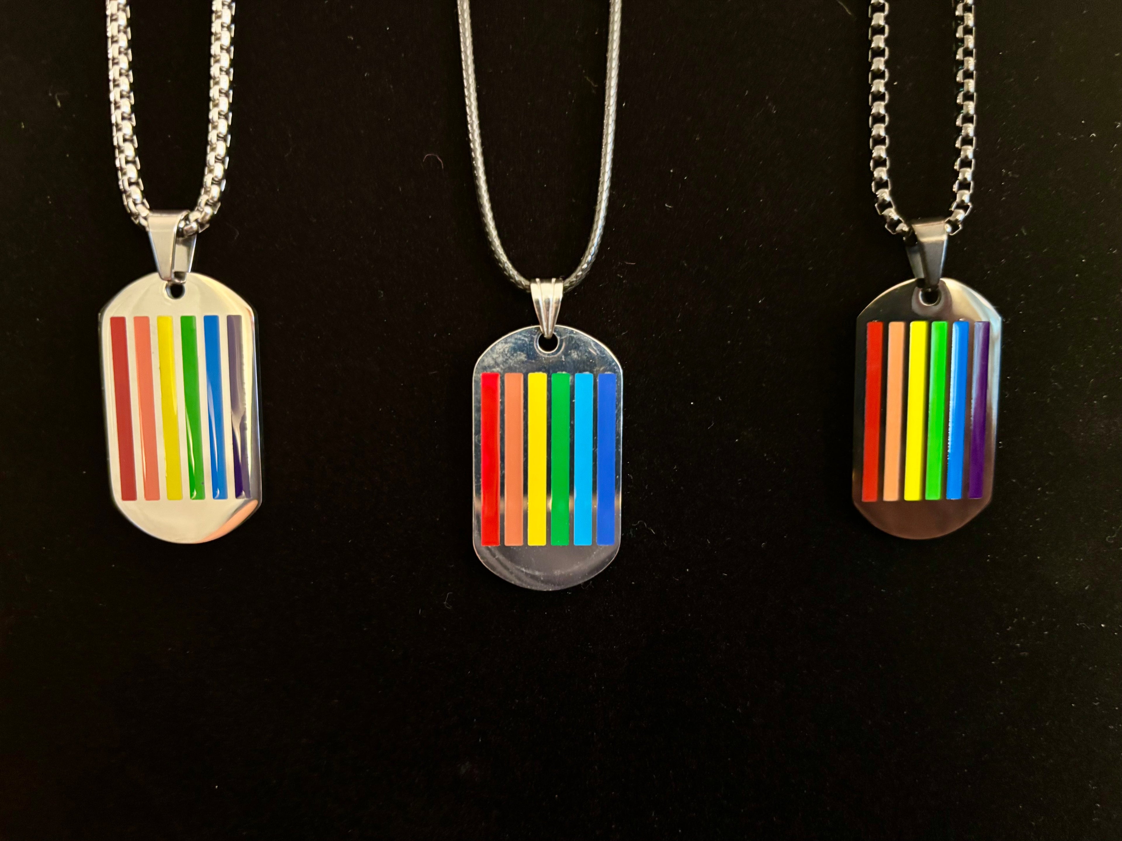 Bold Pride Dog Tag Necklace Collection – 3 Unique Styles