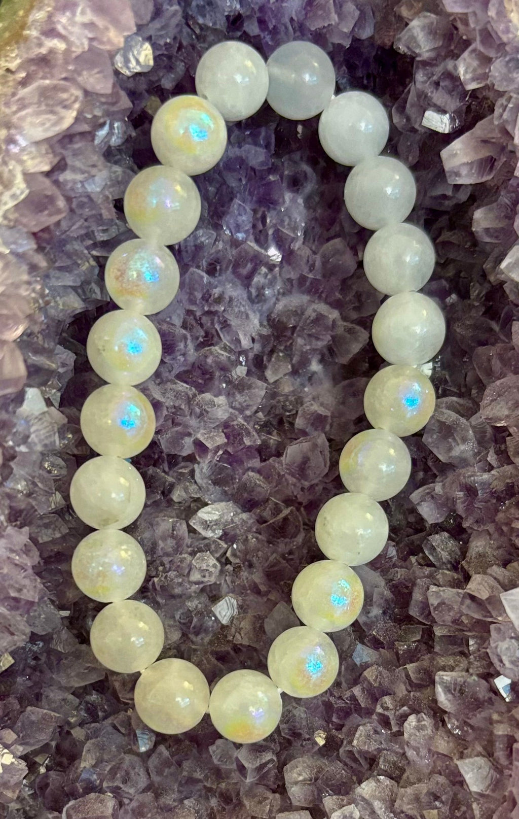 Moonstone Beaded Bracelet