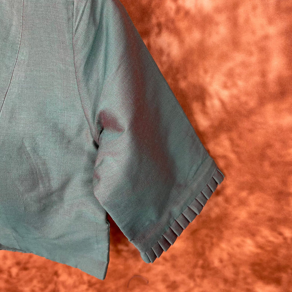 Sage Green Silk Cotton Ready to Wear Blouse