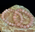 Rose Quartz Bracelet 8mm, 10mm & 12mm – Reiki-Infused Love, Healing & Self-Worth Jewelry (Multiple Wrist Sizes)