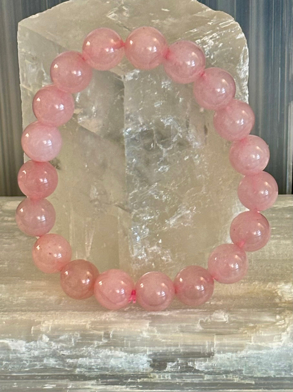 Rose Quartz Bracelet 8mm, 10mm & 12mm – Reiki-Infused Love, Healing & Self-Worth Jewelry (Multiple Wrist Sizes)
