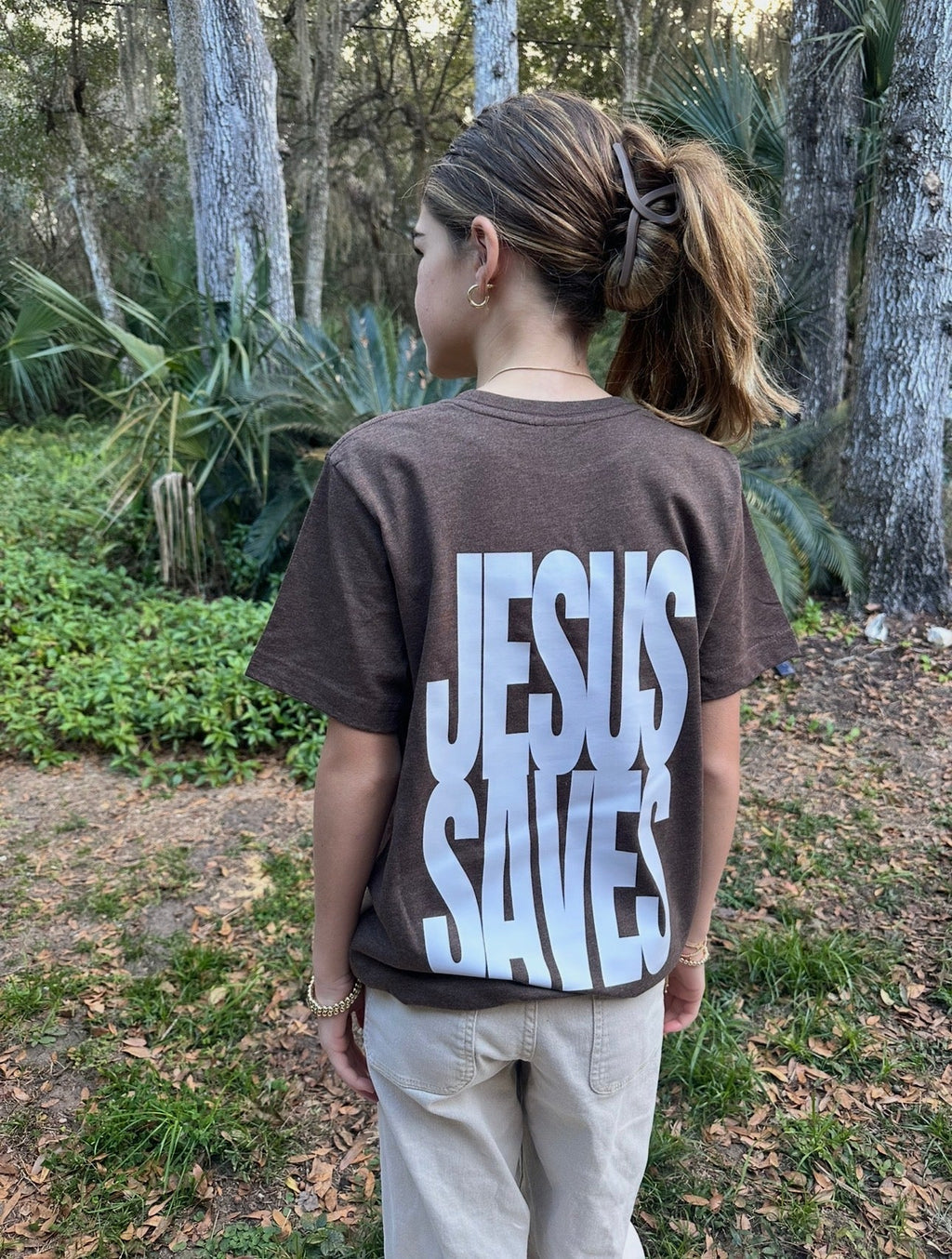 Jesus Saves Youth Unisex LAT Fine Jersey T-Shirt