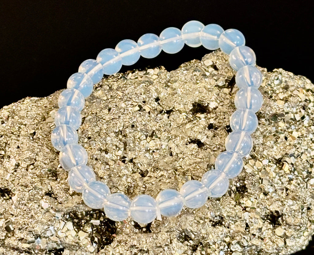 Opalite Healing Bracelet – Spiritual Energy & Inner Peace (8mm or 10mm Beads, Two Wrist Size Options)