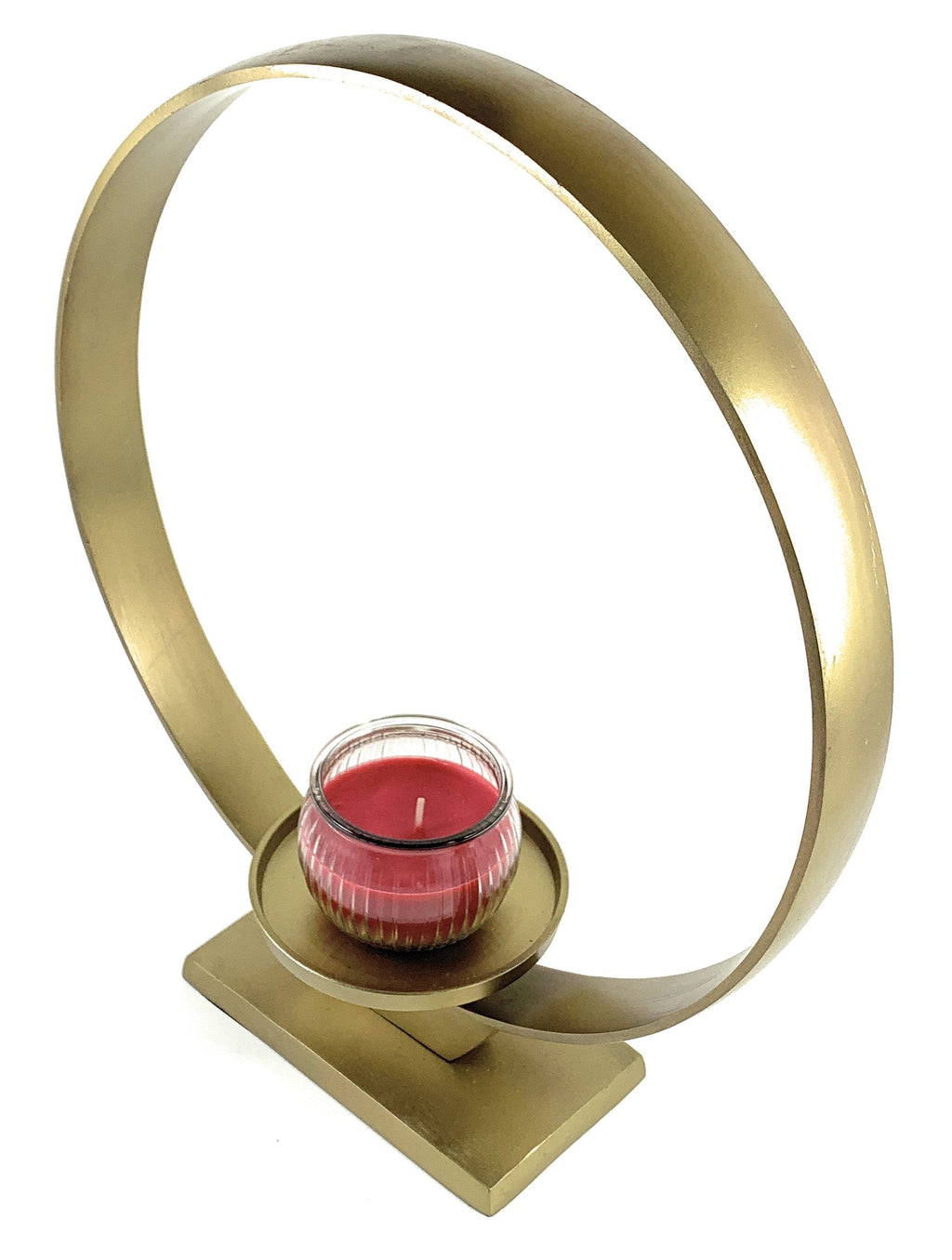 Vibhsa Golden Ring Candle Holder (15"H)