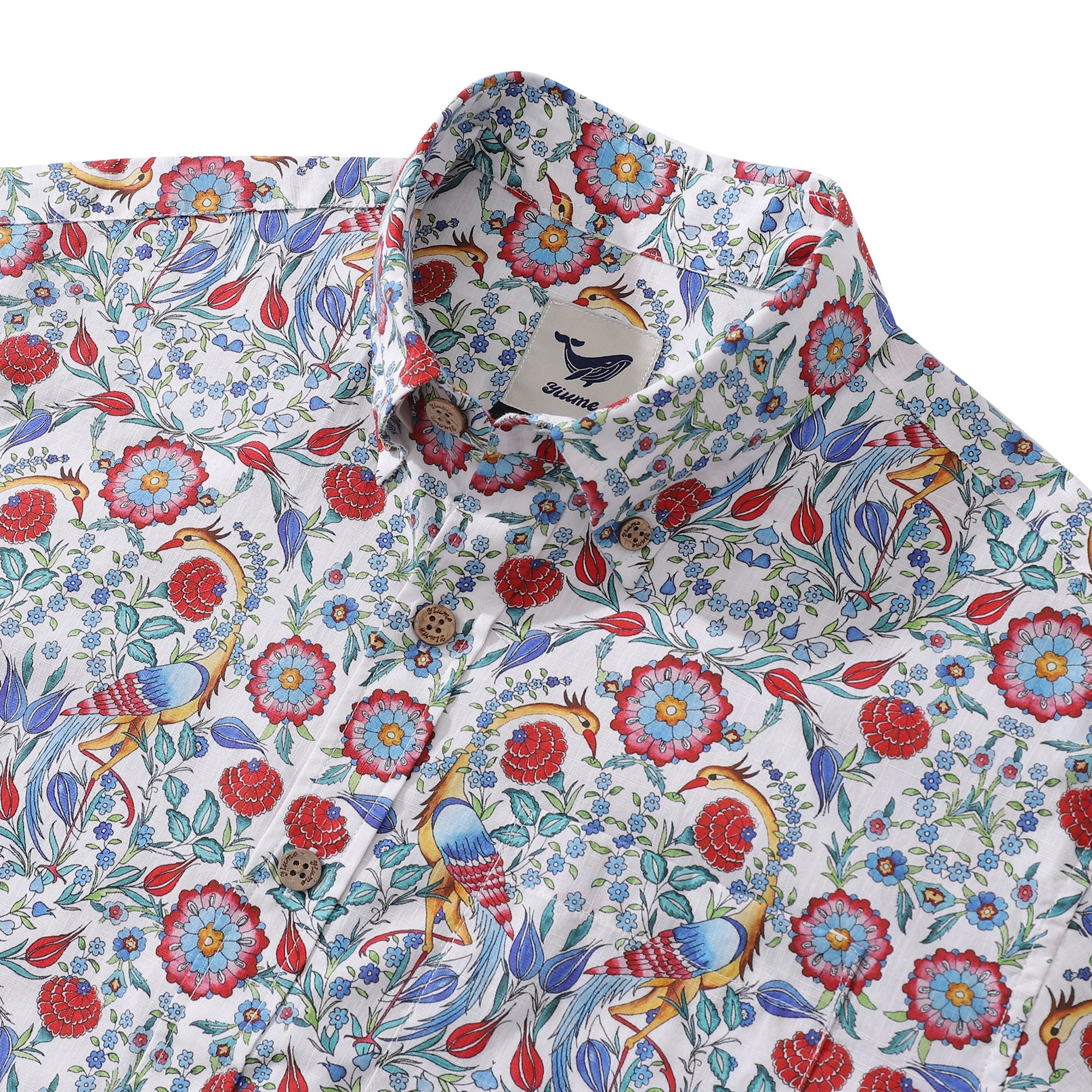 Men's Turkish Design Floral Hawaiian Shirt - Cotton Aloha Shirt