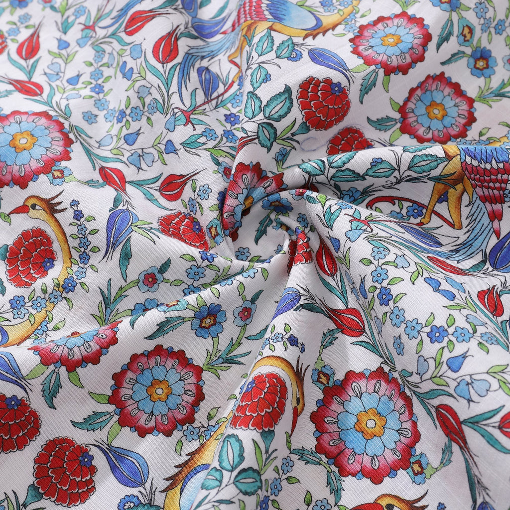 Men's Turkish Design Floral Hawaiian Shirt - Cotton Aloha Shirt
