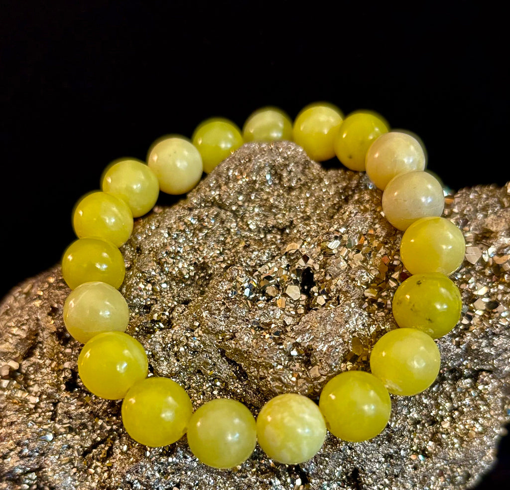 Lemon Jade Beaded Bracelet 8mm & 10mm – Reiki-Infused Joy, Abundance & Positive Energy Jewelry