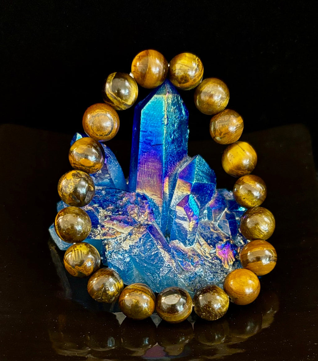 Natural Tiger Eye Beaded Bracelet – Stone of Personal Power