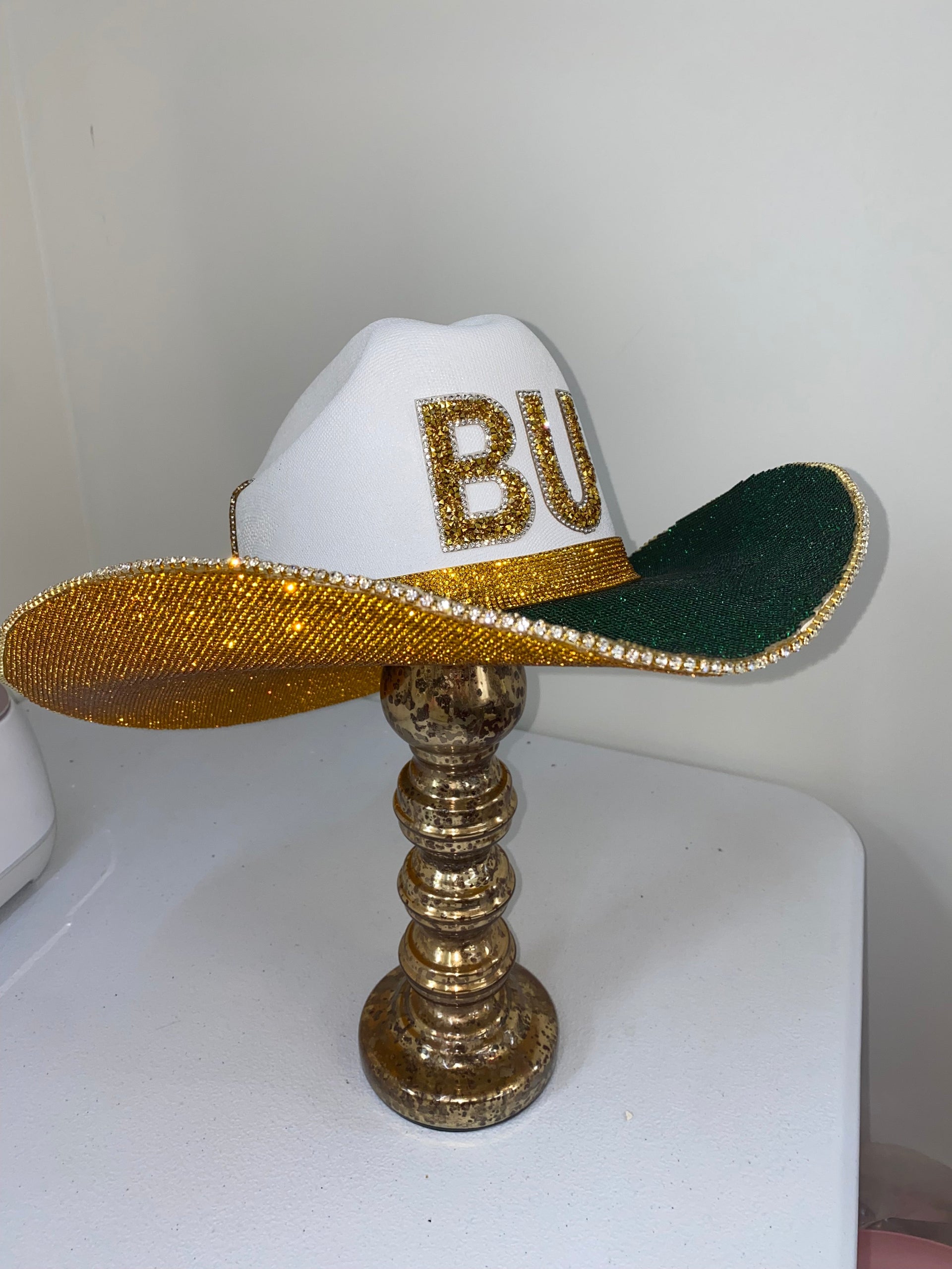 Baylor University Rhinestone Cowgirl gameday hat for fans