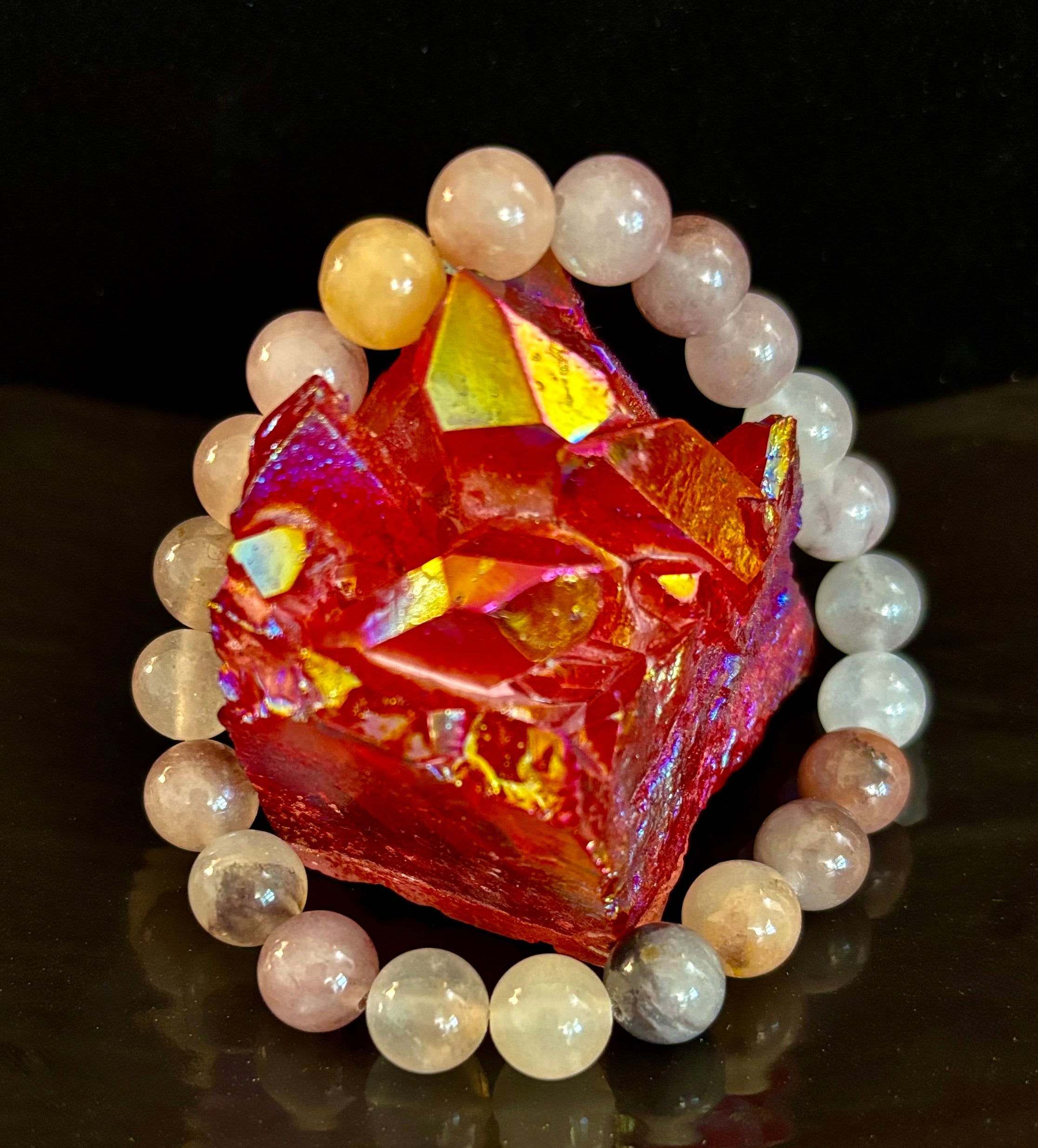 Elegant Natural Quartz Crystal Bracelet – Soothing Energy and Timeless Style
