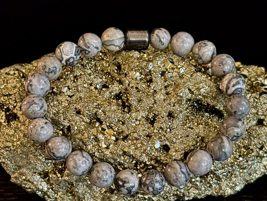 Earth Energy Collection – 6 Choices - Natural Stone & Magnetic Bead Bracelets for Medium to Large Wrists