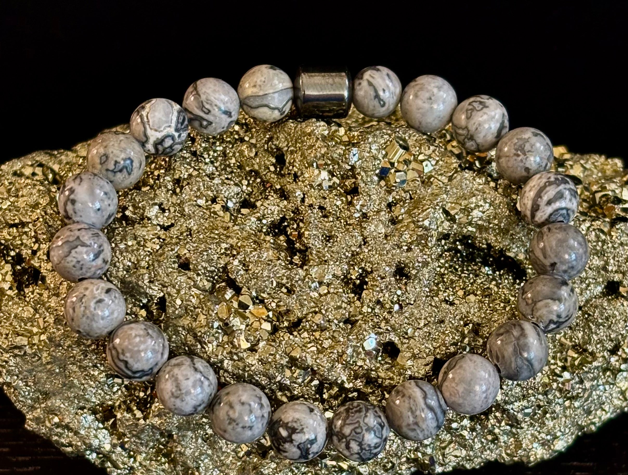 Earth Energy Collection – 6 Choices - Natural Stone & Magnetic Bead Bracelets for Medium to Large Wrists