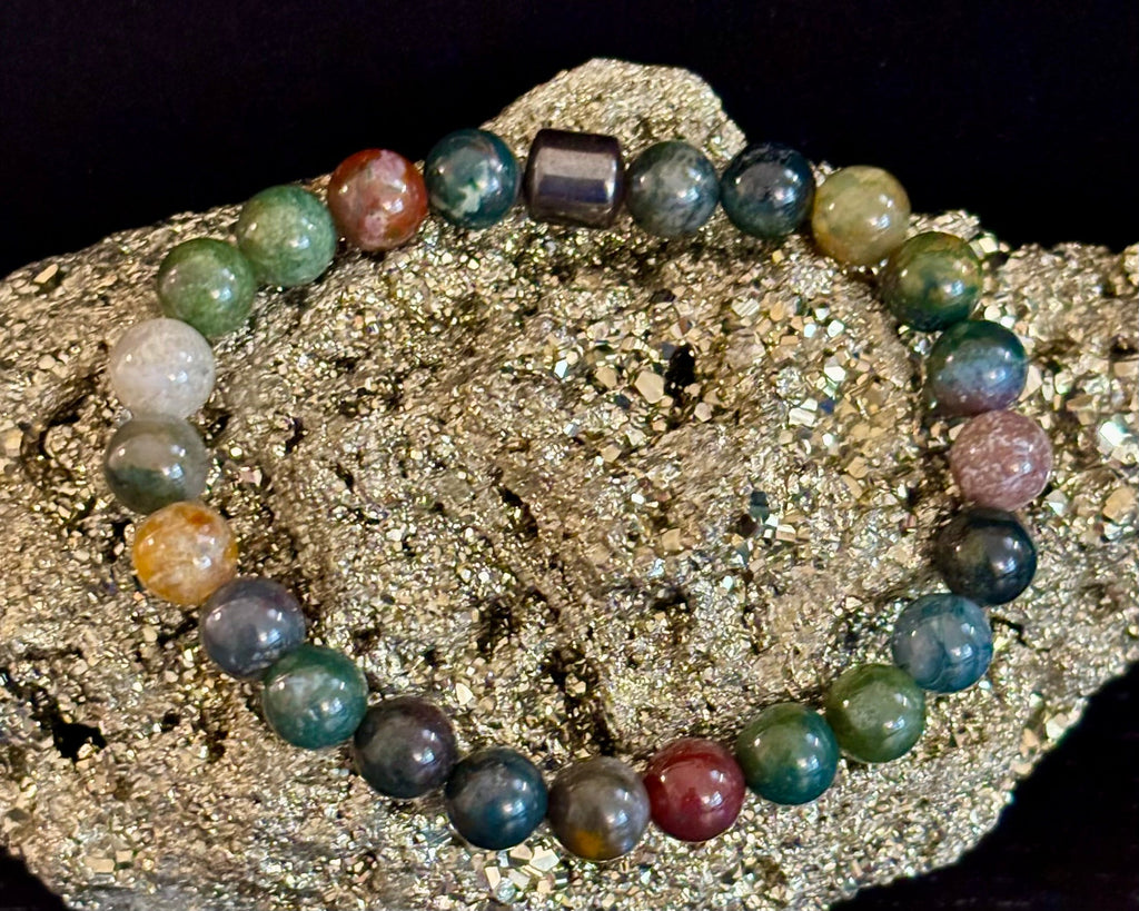 Earth Energy Collection – 6 Choices - Natural Stone & Magnetic Bead Bracelets for Medium to Large Wrists
