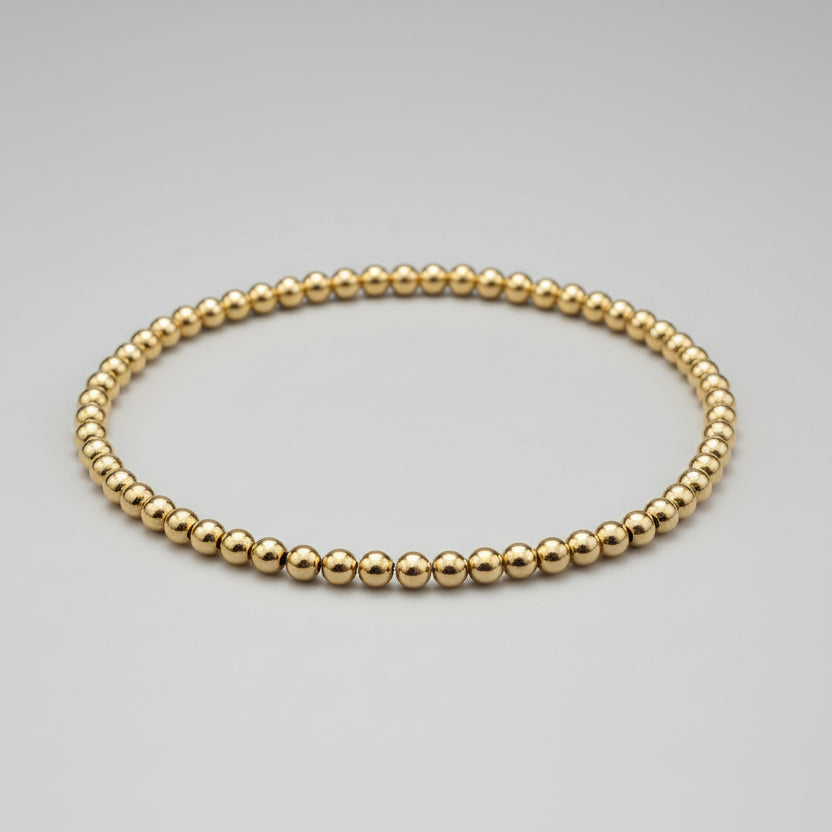 14K Gold Filled 3mm Bead Bracelet