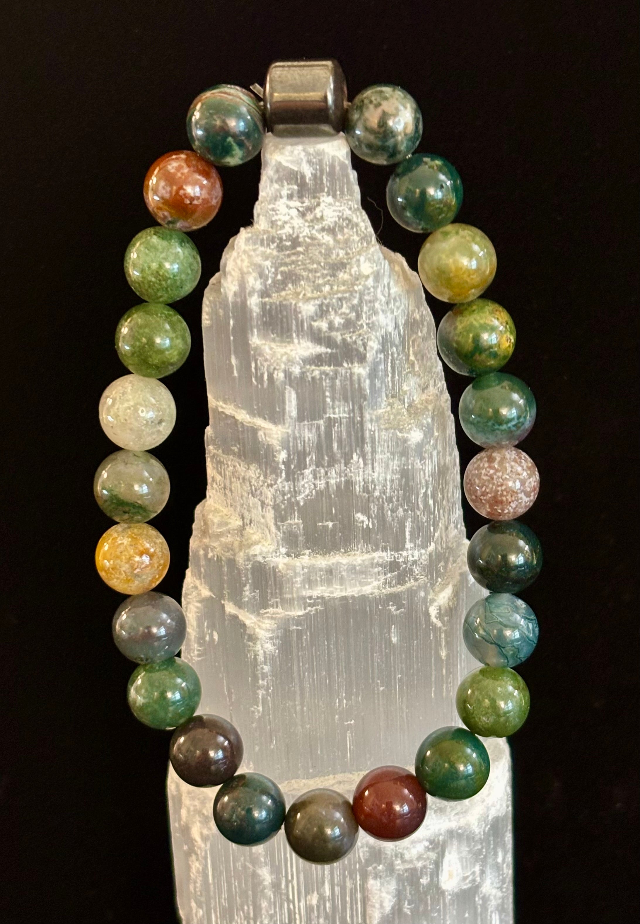 Earth Energy Collection – 6 Choices - Natural Stone & Magnetic Bead Bracelets for Medium to Large Wrists