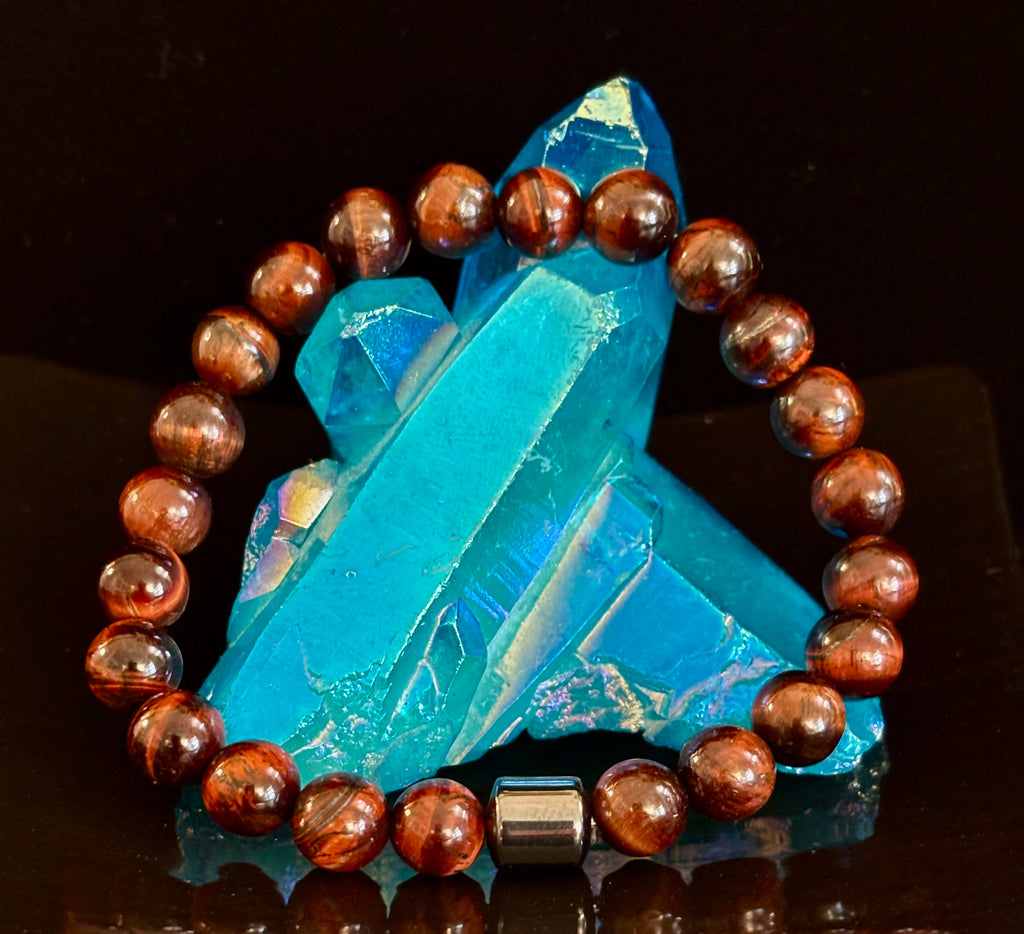 Earth Energy Collection – 6 Choices - Natural Stone & Magnetic Bead Bracelets for Medium to Large Wrists