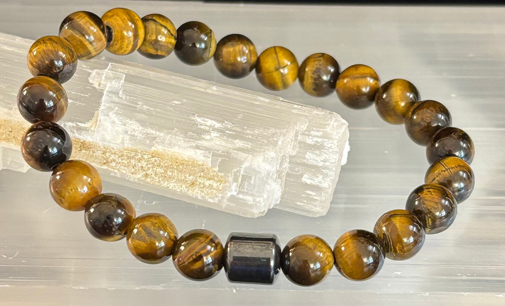 Earth Energy Collection – 6 Choices - Natural Stone & Magnetic Bead Bracelets for Medium to Large Wrists