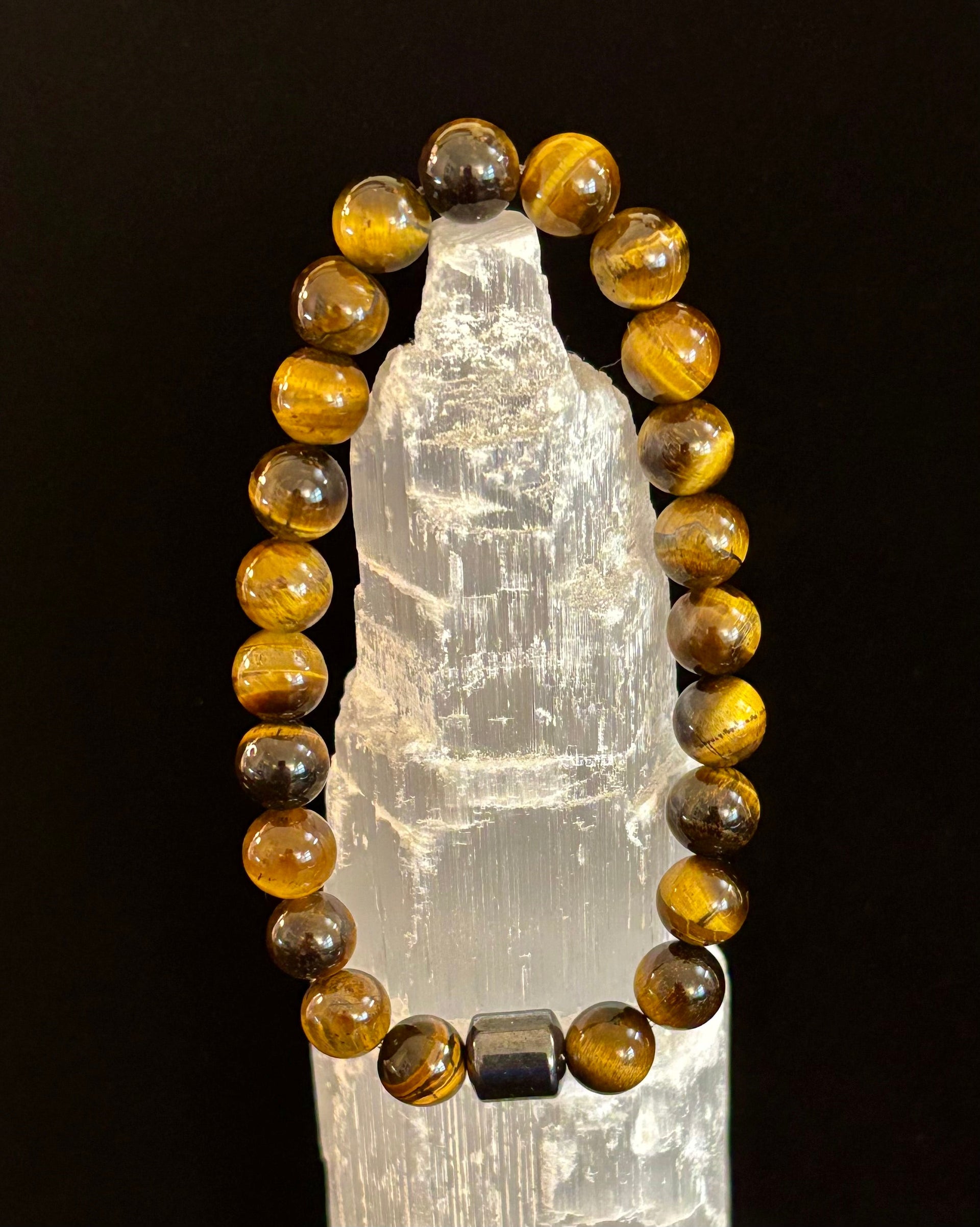 Earth Energy Collection – 6 Choices - Natural Stone & Magnetic Bead Bracelets for Medium to Large Wrists
