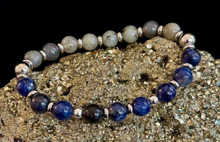 Men’s Sodalite & Labradorite Energy Bracelet – Confidence, Clarity & Protection