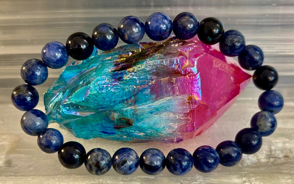Sodalite Gemstone Bracelet – Intuition, Truth & Emotional Balance (Small to Large Wrist Size Options)