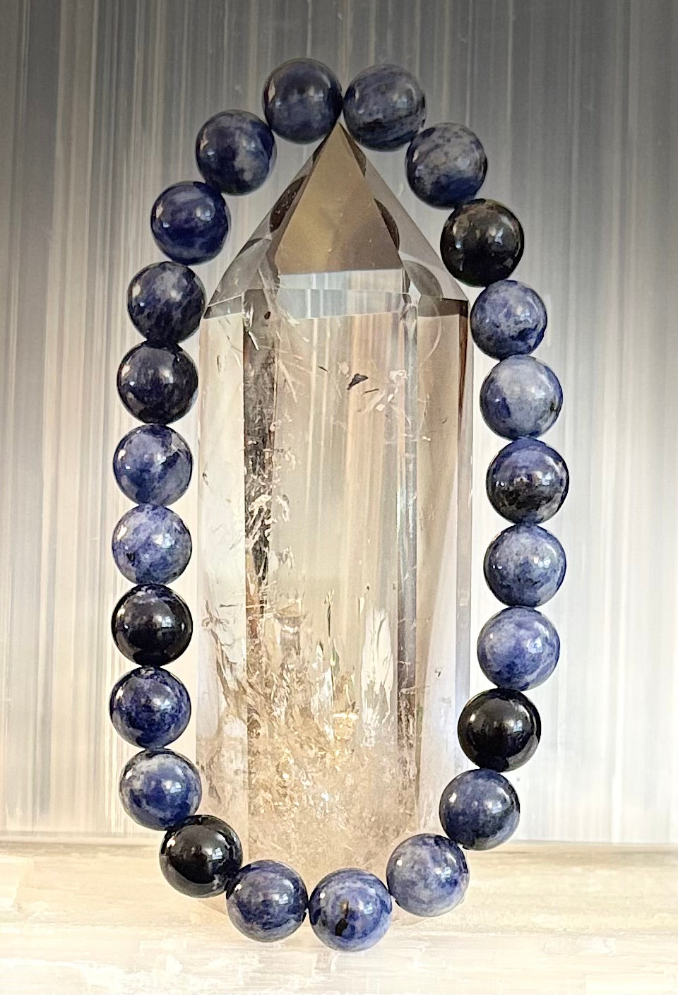 Sodalite Gemstone Bracelet – Intuition, Truth & Emotional Balance (Small to Large Wrist Size Options)