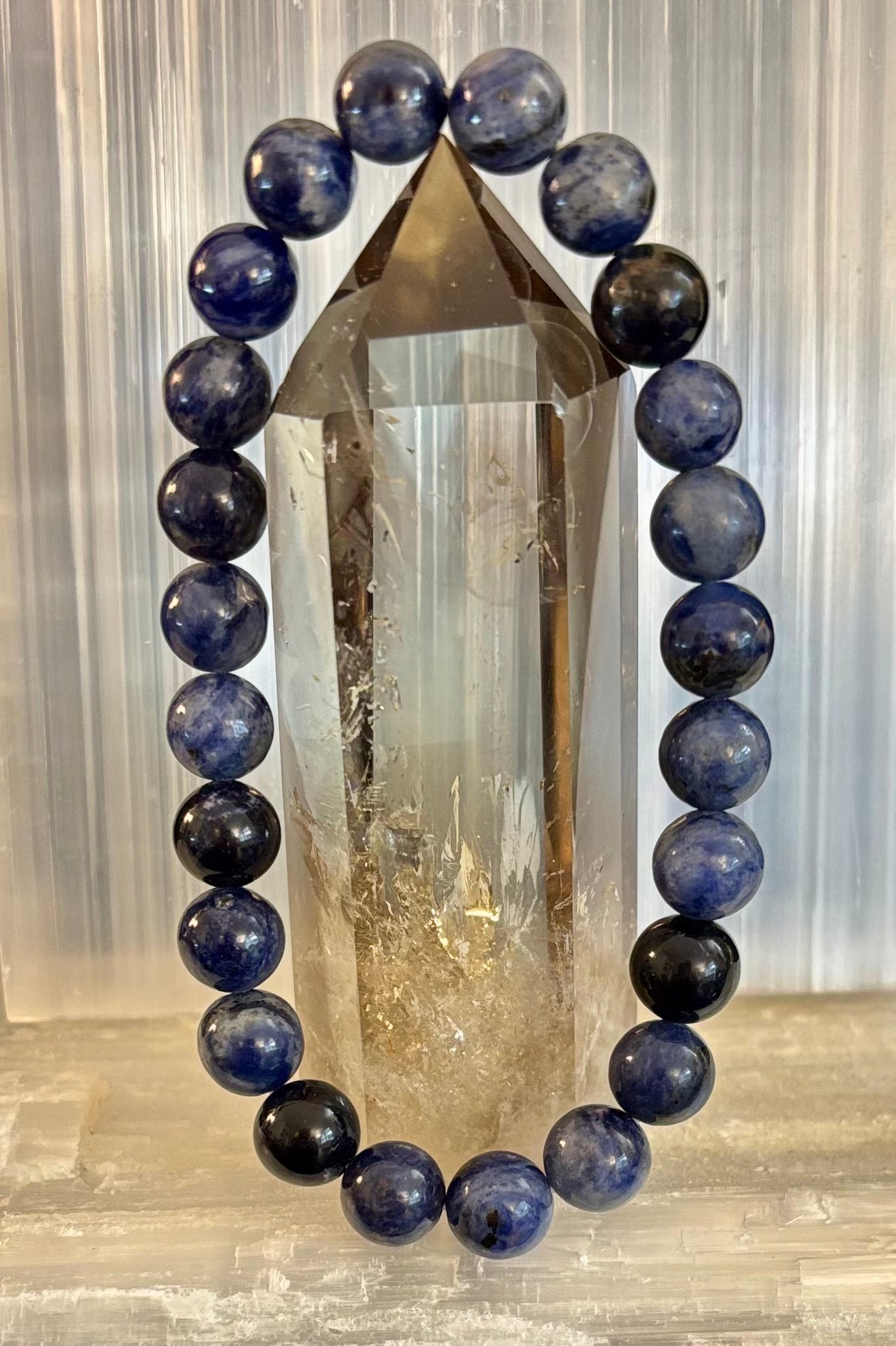 Sodalite Gemstone Bracelet – Intuition, Truth & Emotional Balance (Small to Large Wrist Size Options)