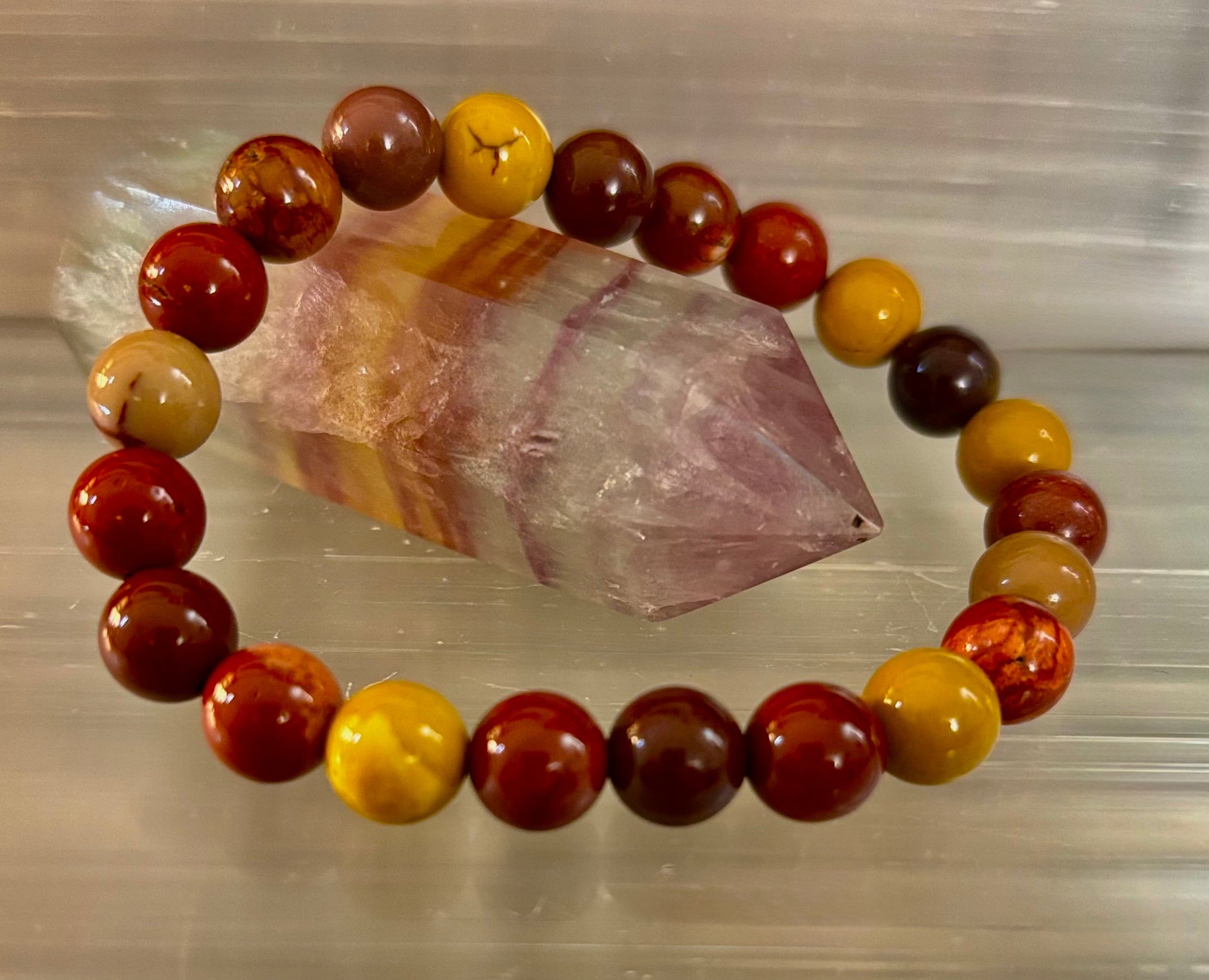 Mookaite Bracelet – Inner Strength, Grounded Energy & Vitality (Medium-Large Wrists)