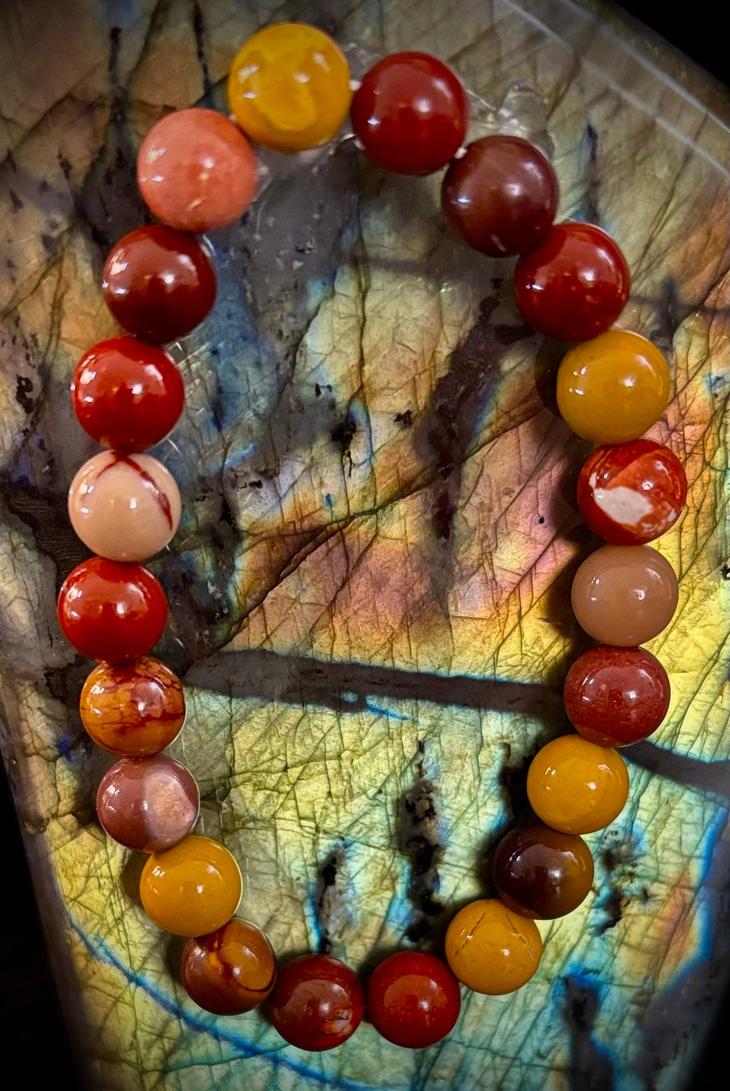 Mookaite Bracelet – Inner Strength, Grounded Energy & Vitality (Medium-Large Wrists)