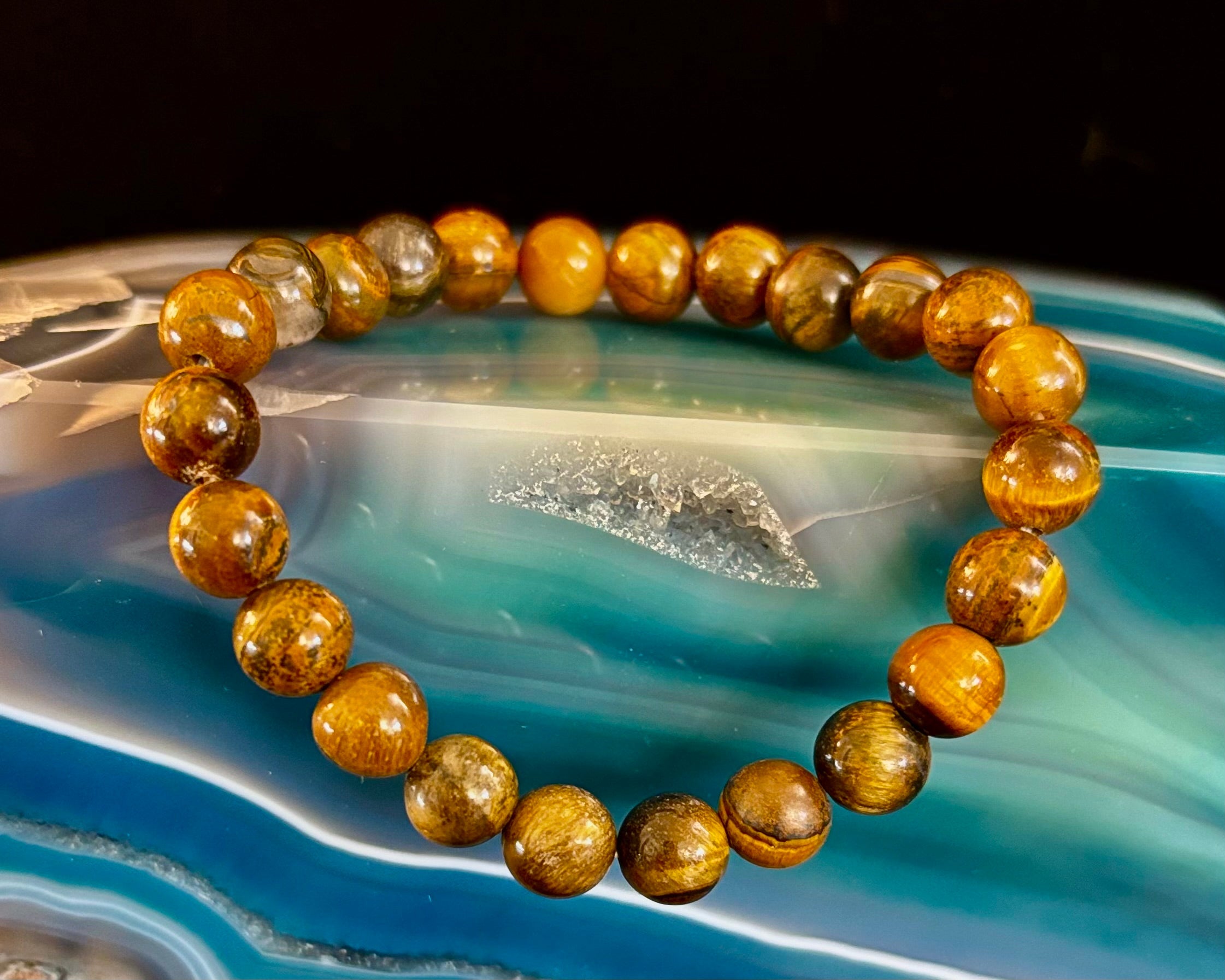 Tiger Iron Bracelet – Strength, Focus & Grounded Power (Medium to Large Wrists)