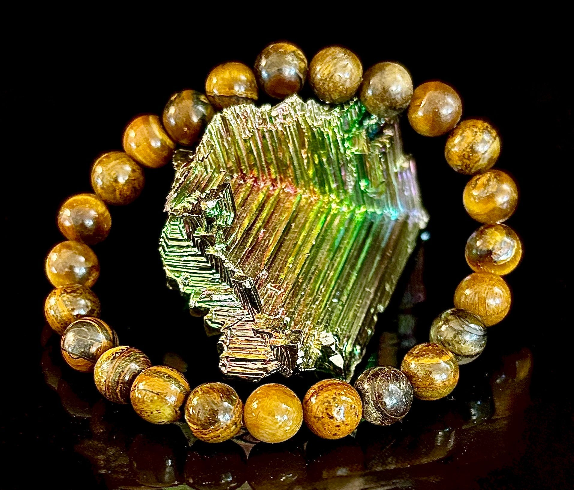 Tiger Iron Bracelet – Strength, Focus & Grounded Power (Medium to Large Wrists)