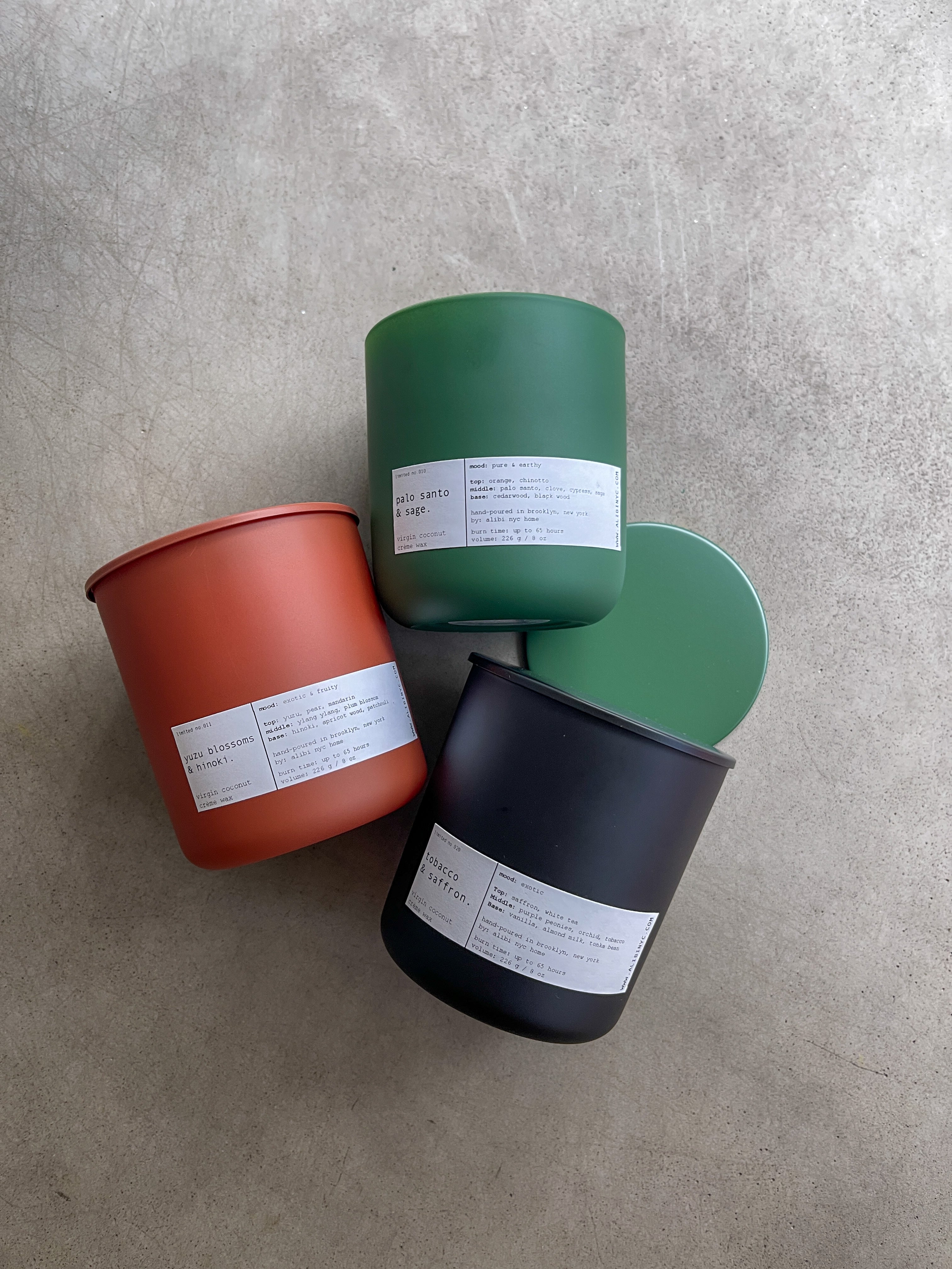 Yuzu Blossom & Hinoki Scented Candle with Coconut Creme Wax 8oz