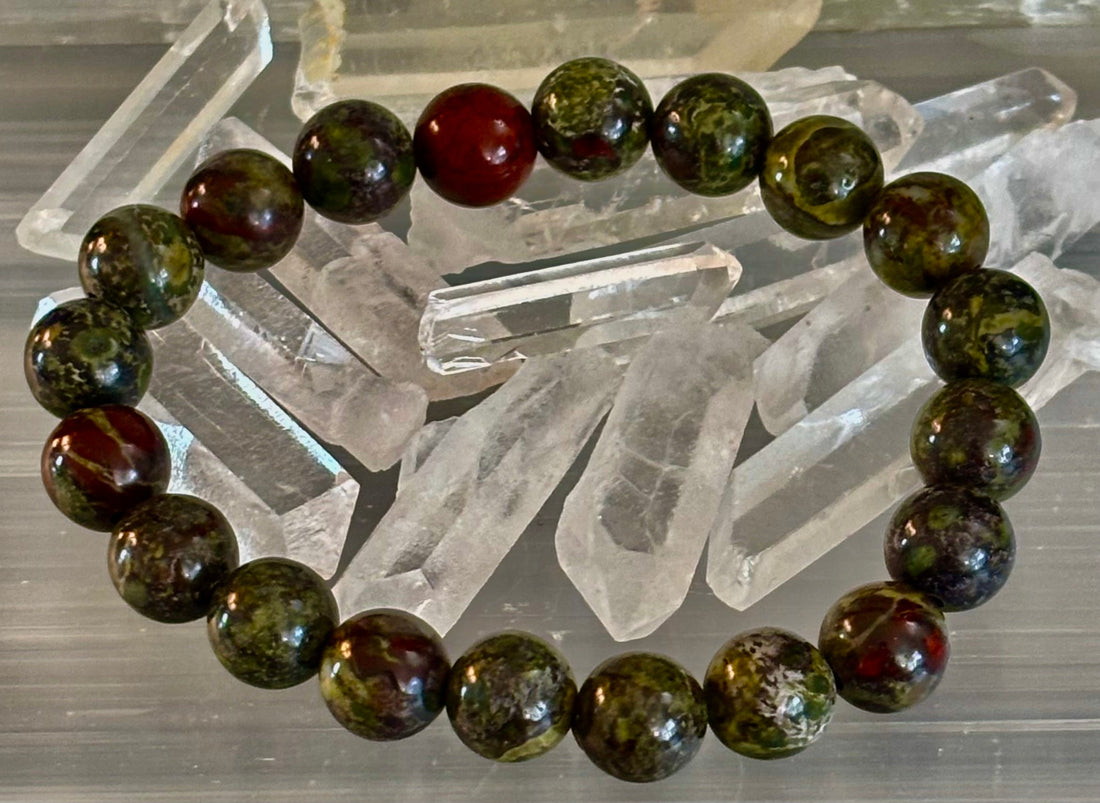 Dragon Bloodstone Bracelet – Courage, Vitality & Empowered Protection (Medium & Large Wrists)