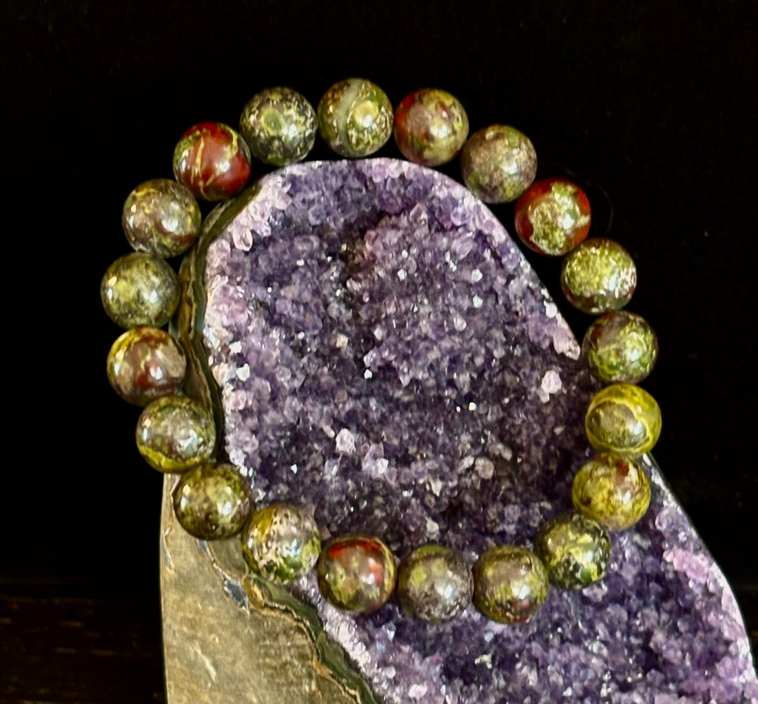 Dragon Bloodstone Bracelet – Courage, Vitality & Empowered Protection (Medium & Large Wrists)