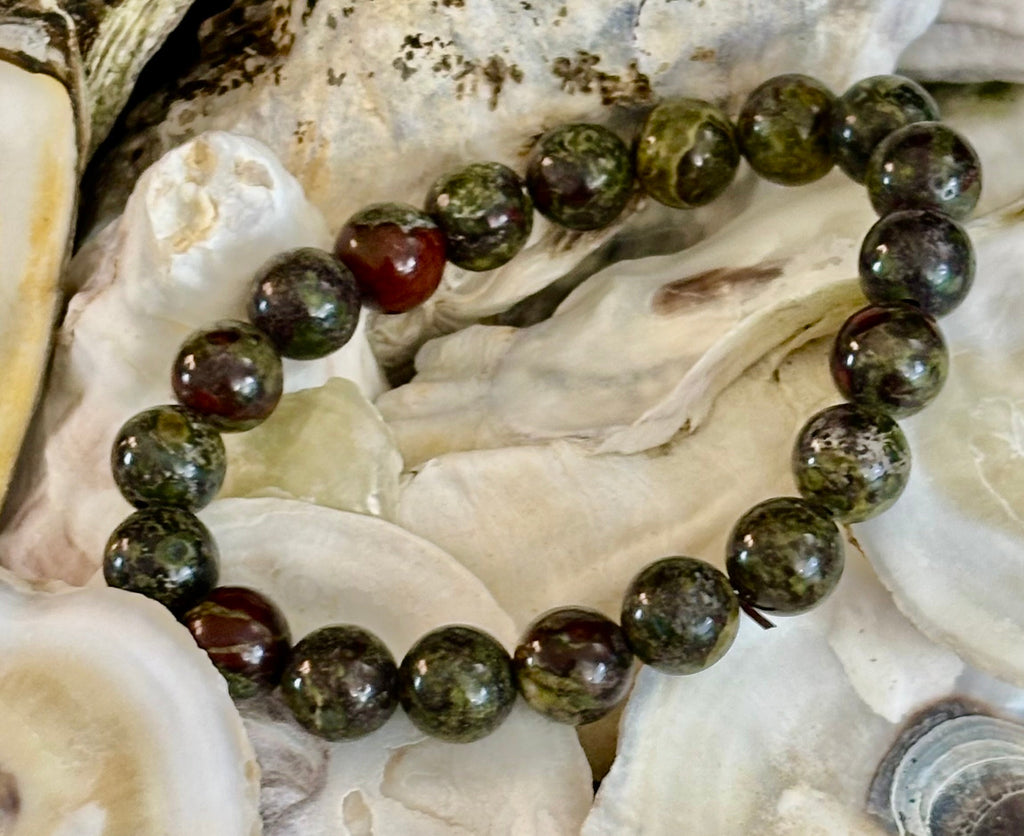 Dragon Bloodstone Bracelet – Courage, Vitality & Empowered Protection (Medium & Large Wrists)