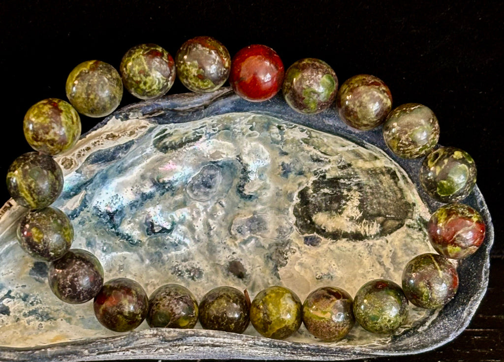 Dragon Bloodstone Bracelet – Courage, Vitality & Empowered Protection (Medium & Large Wrists)