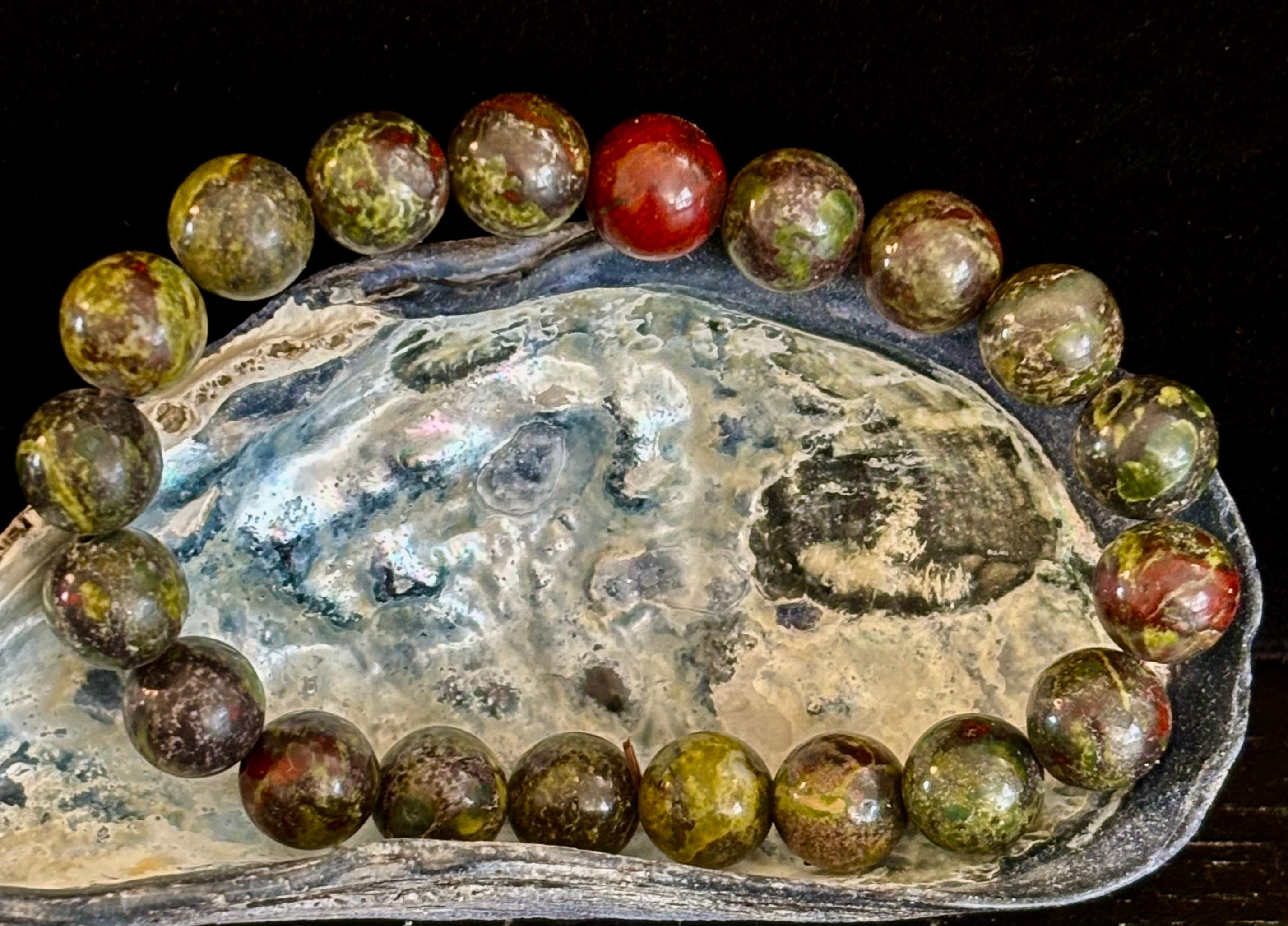 Dragon Bloodstone Bracelet – Courage, Vitality & Empowered Protection (Medium & Large Wrists)