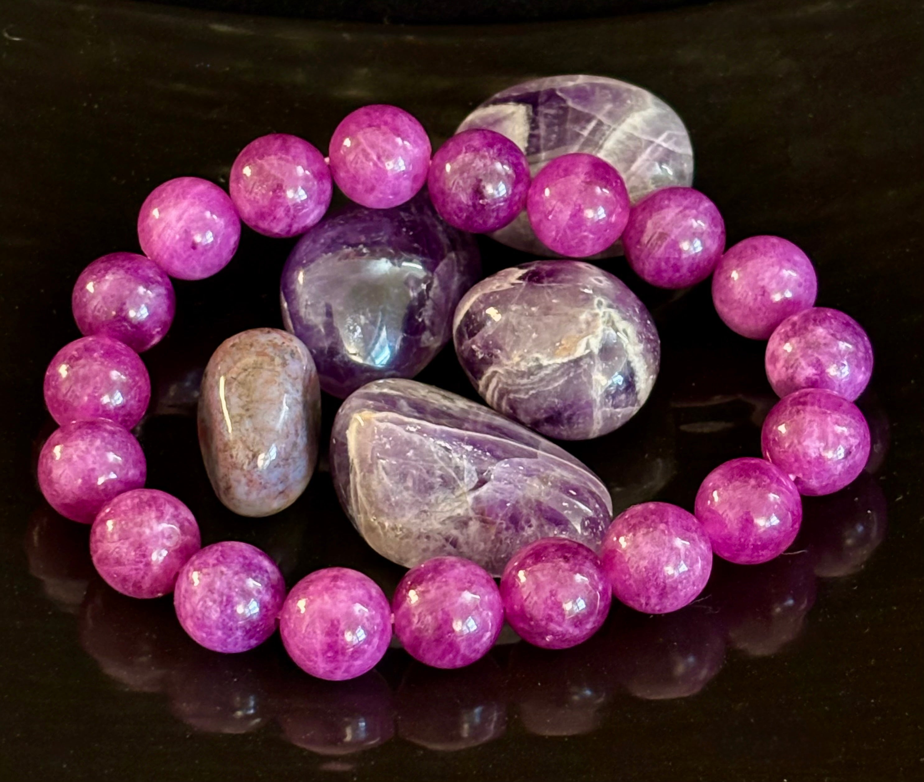 Natural Spodumene (Kunzite) 10mm Reiki-Infused Love & Emotional Healing Bracelet (Medium Wrist)