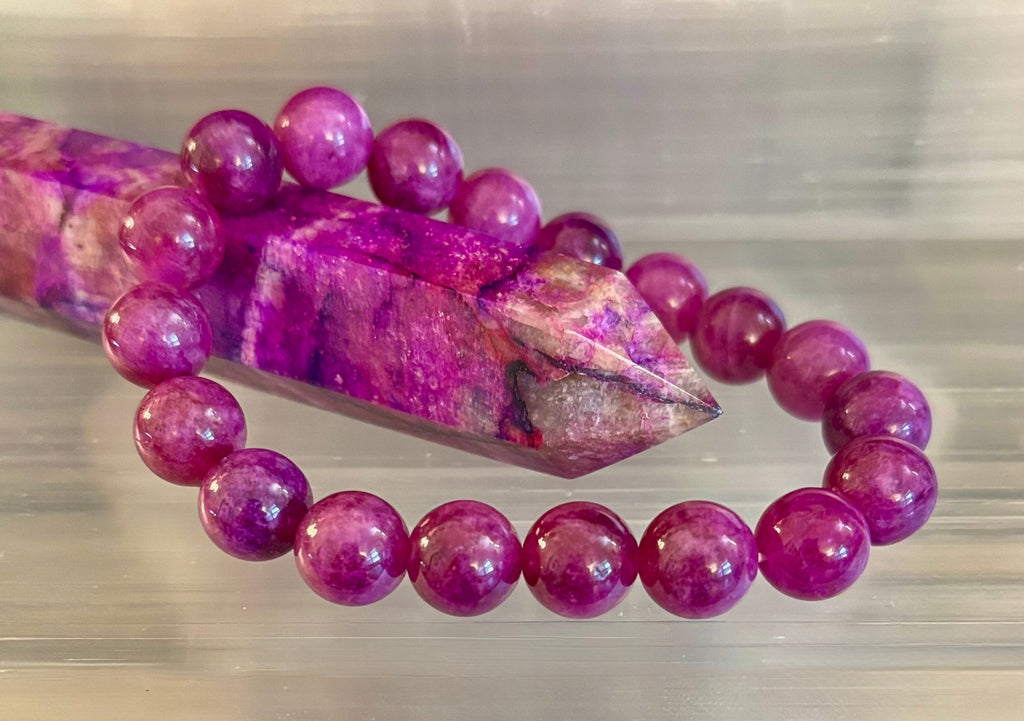 Natural Spodumene (Kunzite) 10mm Reiki-Infused Love & Emotional Healing Bracelet (Medium Wrist)