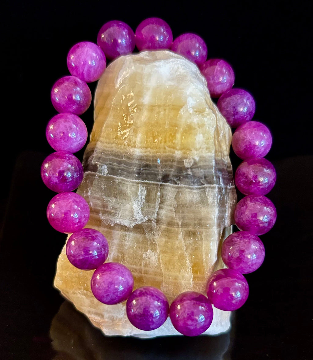 Natural Spodumene (Kunzite) 10mm Reiki-Infused Love & Emotional Healing Bracelet (Medium Wrist)