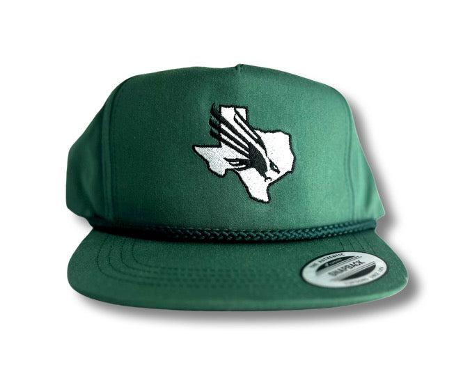 University of North Texas Diving Eagle Snapback Mesh Hat - Green