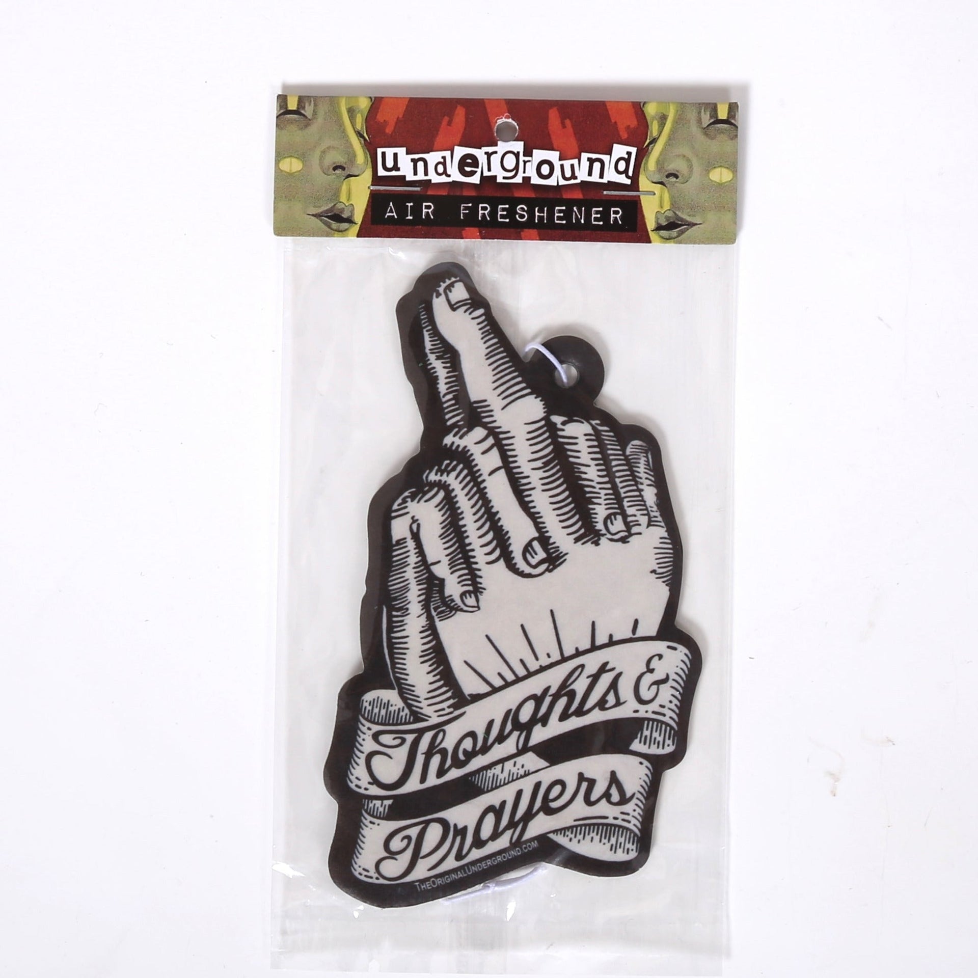 Thoughts and Prayers Novelty Car Air Freshener - Vanilla Scent